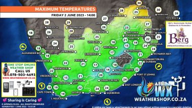 Southern Africa Weather Forecast Maps Friday 2 June 2023