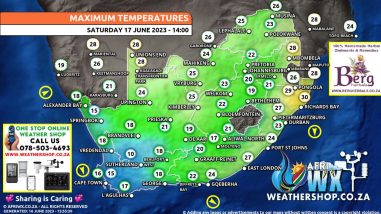 Southern Africa Weather Forecast Maps Saturday 17 June 2023