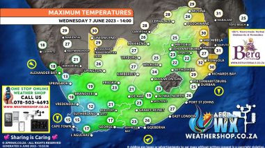 Southern Africa Weather Forecast Maps Wednesday 7 June 2023