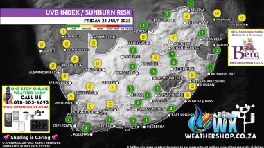 Southern Africa Weather Forecast Maps Friday 21 July 2023