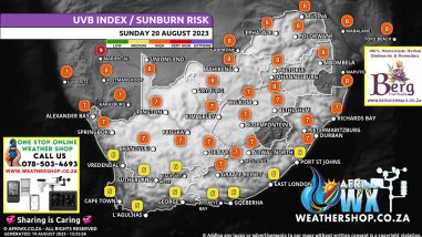 Southern Africa Weather Forecast Maps Sunday 20 August 2023