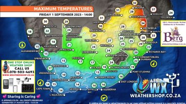 Southern Africa Weather Forecast Maps Friday 1 September 2023