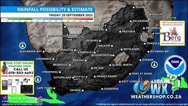 Southern Africa Weather Forecast Maps Friday 29 September 2023