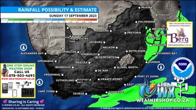 Southern Africa Weather Forecast Maps Sunday 17 September 2023