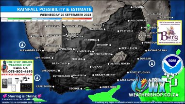 Southern Africa Weather Forecast Maps Wednesday 20 September 2023