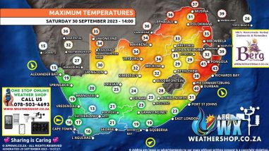 Southern Africa Weather Forecast Maps Saturday 30 September 2023