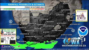 Southern Africa Weather Forecast Maps Friday 20 October 2023