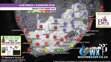 Southern Africa Weather Forecast Maps Friday 6 October 2023