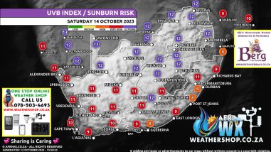 Southern Africa Weather Forecast Maps Saturday 14 October 2023