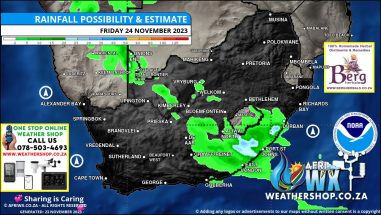 Southern Africa Weather Forecast Maps Friday 24 November 2023
