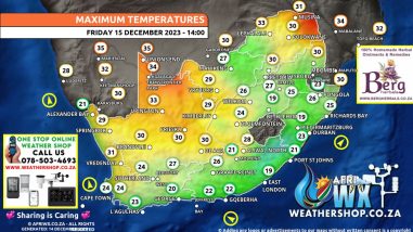 Southern Africa Weather Forecast Maps Friday 15 December 2023