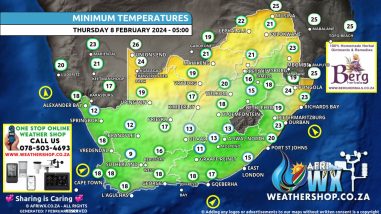 Southern Africa Weather Forecast Maps Thursday 8 February 2024