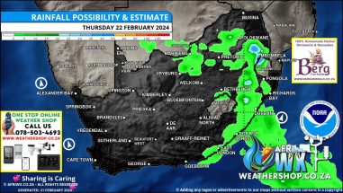 Southern Africa Weather Forecast Maps Thursday 22 February 2024