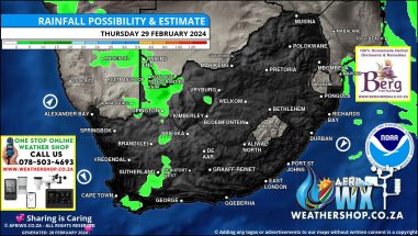 Southern Africa Weather Forecast Maps Thursday 29 February 2024