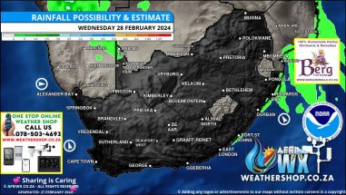 Southern Africa Weather Forecast Maps Wednesday 28 February 2024