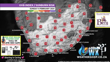 Southern Africa Weather Forecast Maps Sunday 4 February 2024