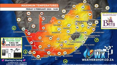 Southern Africa Weather Forecast Maps Friday 2 February 2024