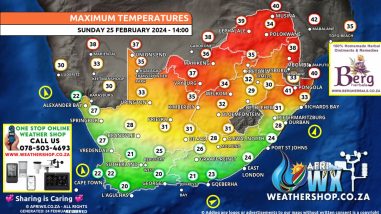 Southern Africa Weather Forecast Maps Sunday 25 February 2024