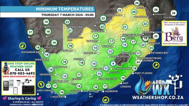 Southern Africa Weather Forecast Maps Thursday 7 March 2024