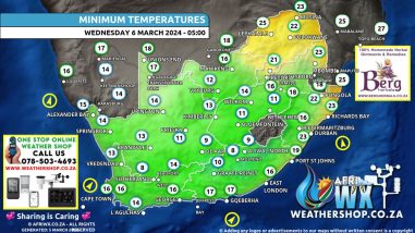 Southern Africa Weather Forecast Maps Wednesday 6 March 2024
