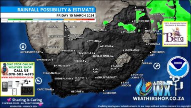 Southern Africa Weather Forecast Maps Friday 15 March 2024
