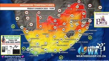 Southern Africa Weather Forecast Maps Friday 8 March 2024