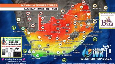 Southern Africa Weather Forecast Maps Saturday 16 March 2024
