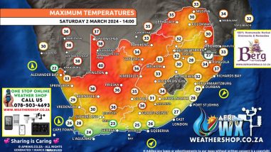 Southern Africa Weather Forecast Maps Saturday 2 March 2024