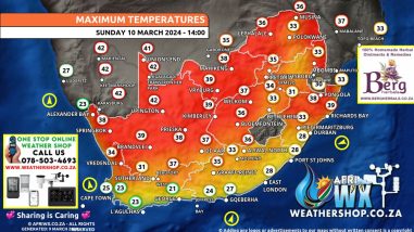Southern Africa Weather Forecast Maps Sunday 10 March 2024