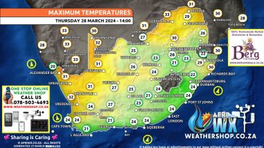 Southern Africa Weather Forecast Maps Thursday 28 March 2024