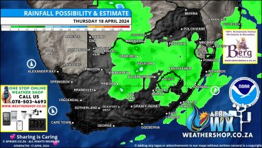 Southern Africa Weather Forecast Maps Thursday 18 April 2024