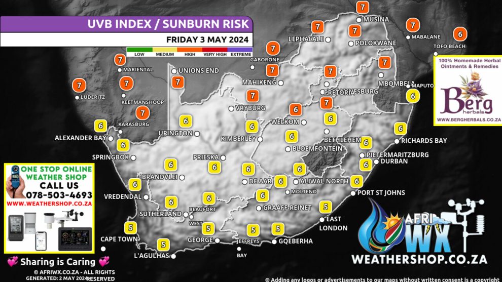 Southern Africa Weather Forecast Maps Friday 3 May 2024