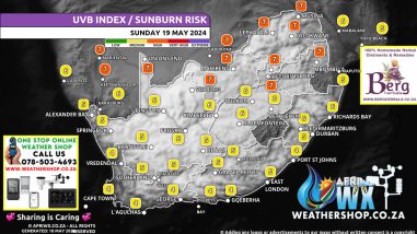 Southern Africa Weather Forecast Maps Sunday 19 May 2024