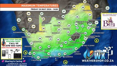 Southern Africa Weather Forecast Maps Friday 24 May 2024