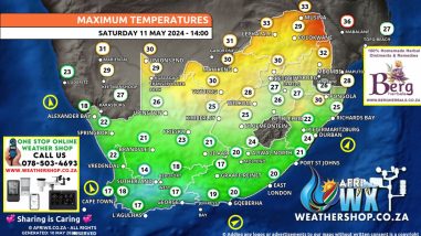 Southern Africa Weather Forecast Maps Saturday 11 May 2024