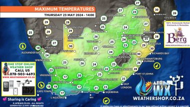 Southern Africa Weather Forecast Maps Thursday 23 May 2024