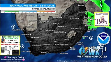 Southern Africa Weather Forecast Maps Thursday 27 June 2024