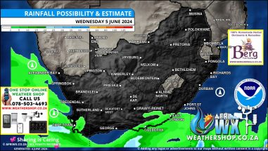 Southern Africa Weather Forecast Maps Wednesday 5 June 2024