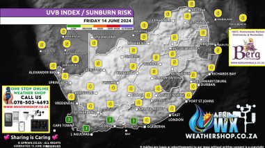 Southern Africa Weather Forecast Maps Friday 14 June 2024